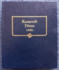 COMPLETE BU SET ROOSEVELT DIMES 1946-1964 P-D-S  IN  WHITMAN ALBUM