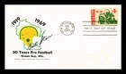 DR JIM STAMPS US COVER FOOTBALL CENTENNIAL FDC GREEN BAY 50 YEARS PRO FOOTBALL