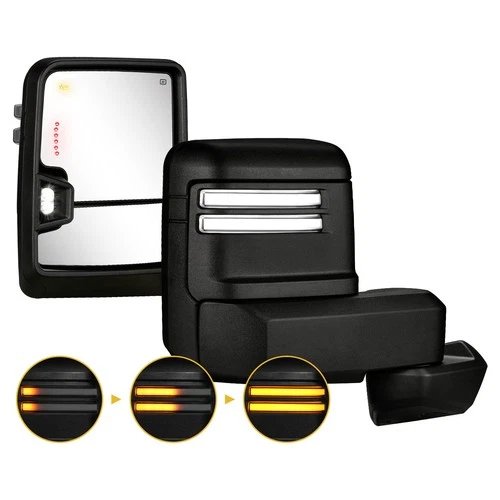 Switchback Towing Mirrors Power Heated BSM For 2019-2025 Chevy Silverado 1500