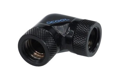 Alphacool HF L-connector 90° - G1/4 rotatable - 2x internal - Deep Black (17039)