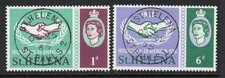 St Helena 1965 International Co-operation Year set SG 199-200 Fine used.