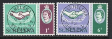 St Helena 1965 International Co-operation Year set SG 199-200 Fine used.