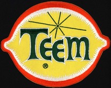 Parche uniforme vintage TEEM soda pop Pepsi Cola tamaño grande troquelado limón n-como nuevo+