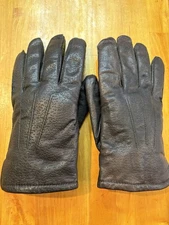 Men’s Leather Gloves Size XL Dark Brown Thinsulate Lined Excellent Condition