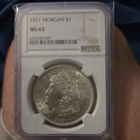 1921 $1 Morgan Silver Dollar ~ NGC MS 63