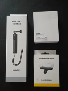Insta360 Mini 2-in-1 Tripode 2.0 Pas de télécommande + Allez. Ultra Release rapide + Onglet collant