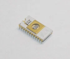 Intel C2708 vintage ceramic white gold EPROM CPU ROM IC chip rare 7646 date