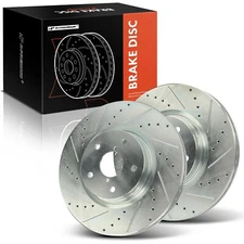 A-Premium 2x Front Drilled Brake Rotors for Subaru Legacy Tribeca Outback WRX