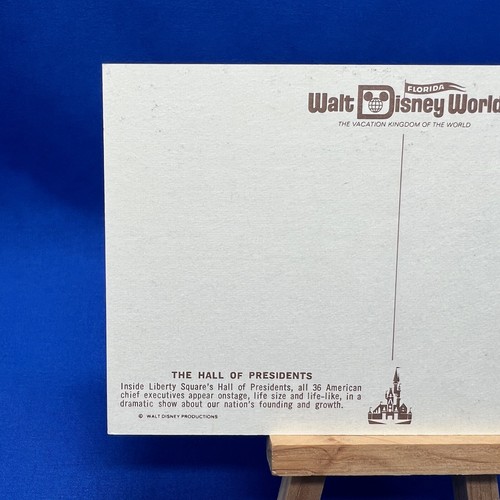 Walt Disney World Vintage Postcard The Hall Of Presidents ~ Unposted - Picture 3 of 6