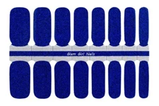 Royal Blue Sparkle Nail polish strips / Nail Wraps / Nail Stickers