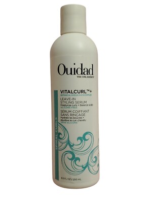 Ouidad VitalCurl+ Leave-In Styling Serum 8.5 oz Spiral Curls Silicone Free 