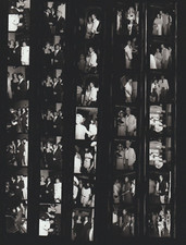 Foglio fotografico contatto e negativi ponti Heston Fairchild Cates Ebsen Stallone