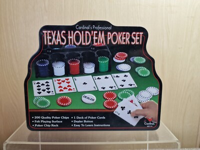 Cardinal's Professional Texas Hold'em Poker Set Karten Chips Filz Tragetasche