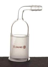 Lab Glassware Vacuum Inert Gas Inlet Adapter 8-10mm Hose bent 90 female outer jo