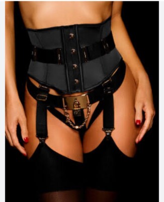 New Honey Birdette Chastity Black Brief Size Large