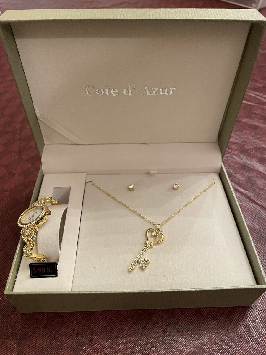 Elegant Cote D Azur Watch Set (Watch, Necklace, Earrings  display picture 1