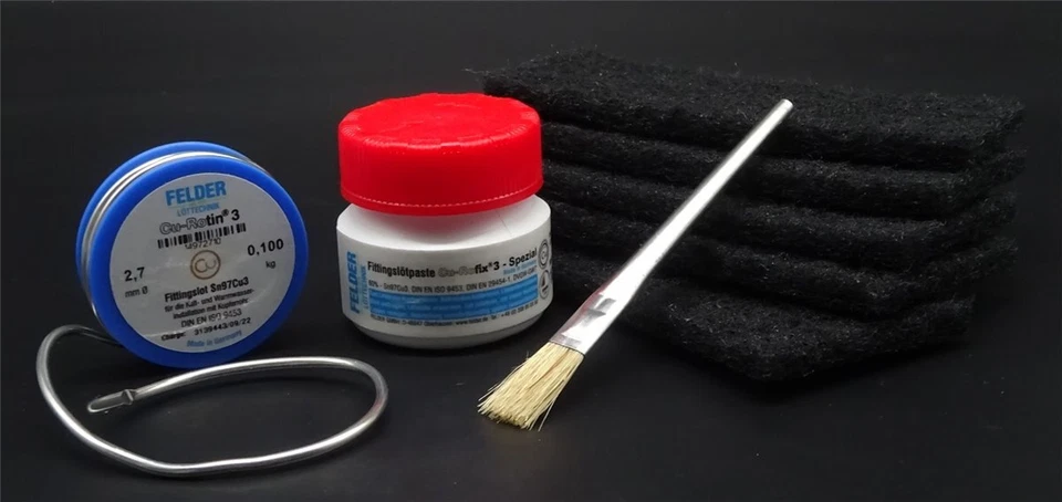 FELDER LÖTTECHNIK 100g Fittingslot 2,7mm Cu-Rotin 3 100g Cu-Rofix 3 Weichlot Fitting Kupferrohr