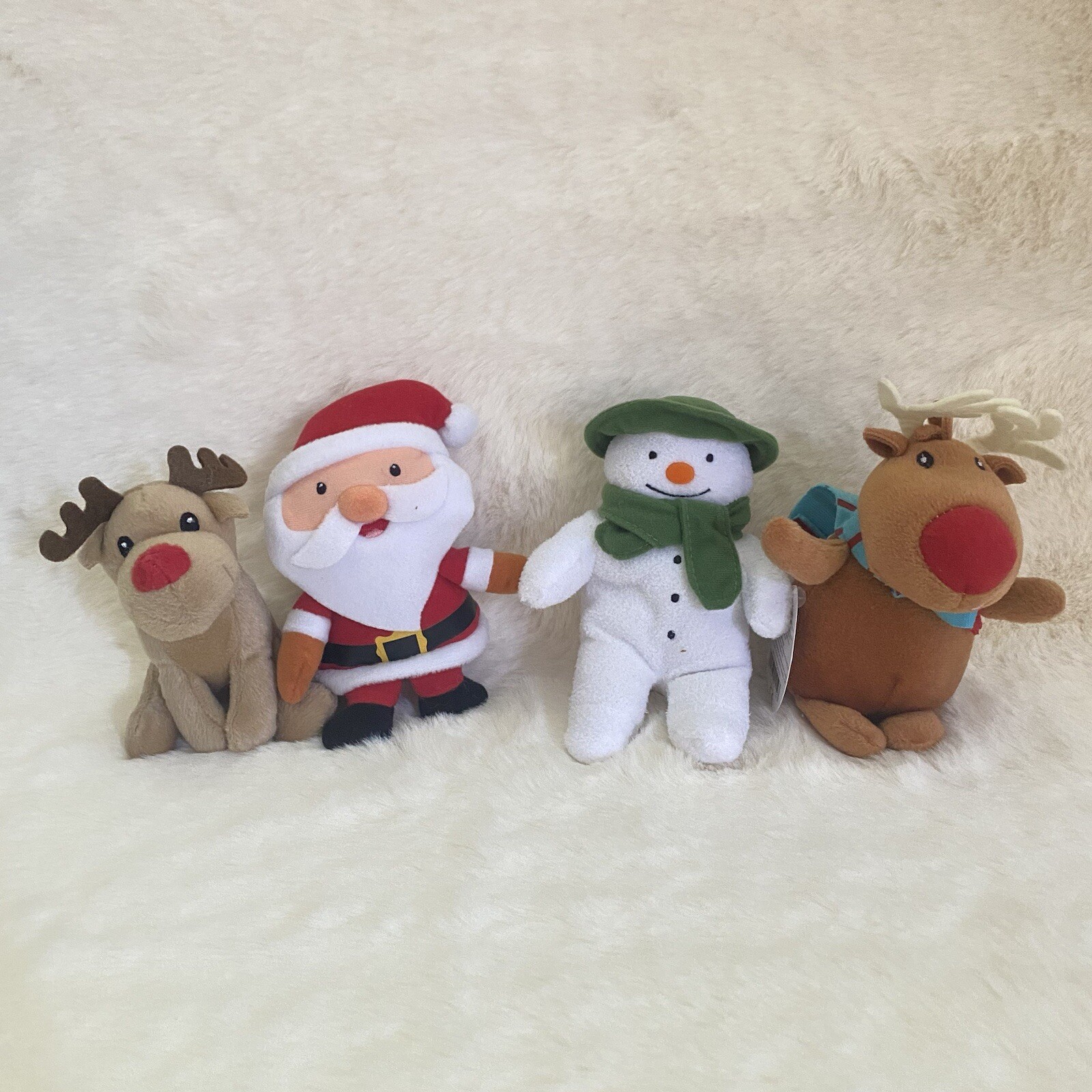 The Snowman Beanie Soft Toy  Santa Claus Reindeer  Plush Stuffed Doll Toys