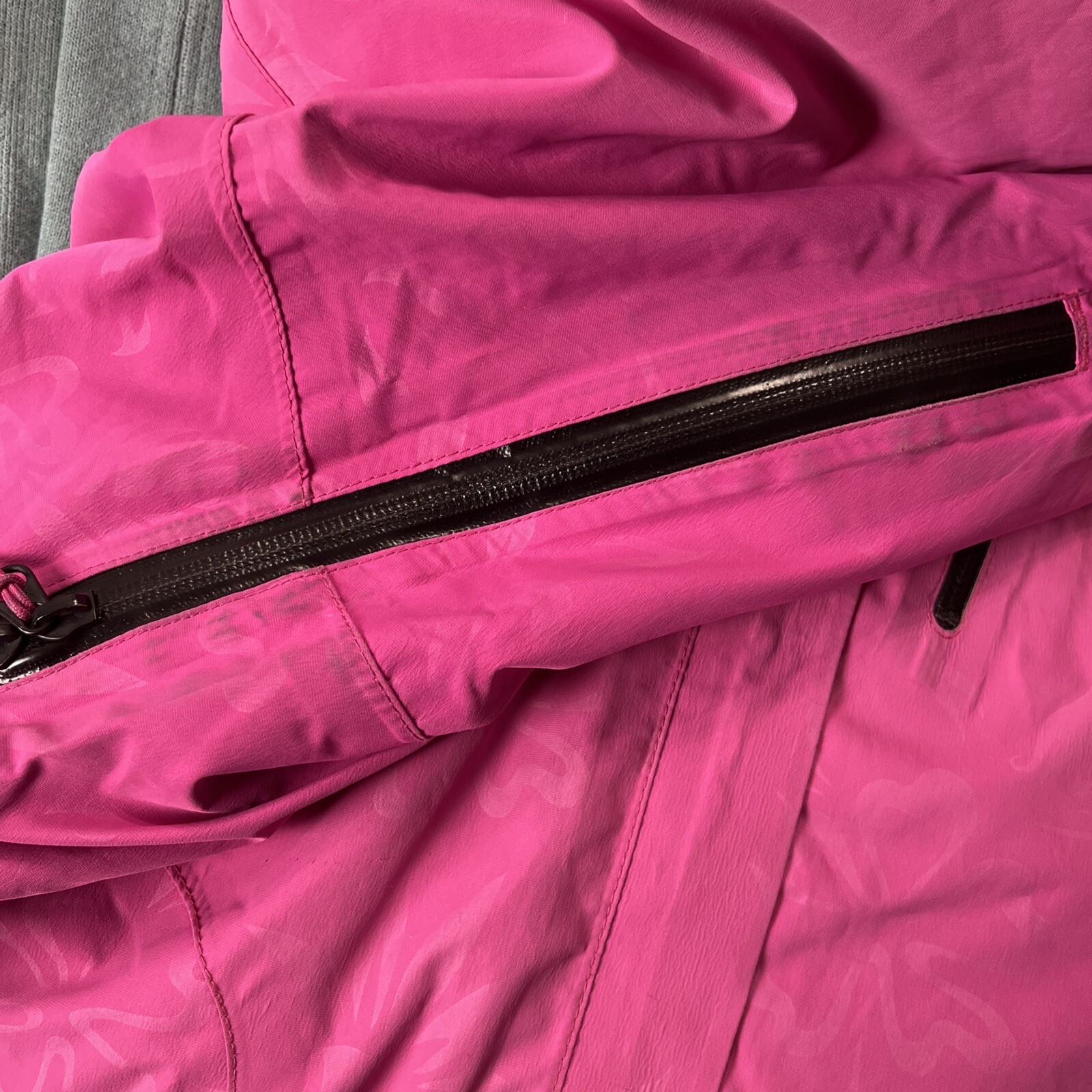 Marker Gore-Tex Winter Jacket Womens 14 Pink Floral Lined Full Zip Ski Snowboard