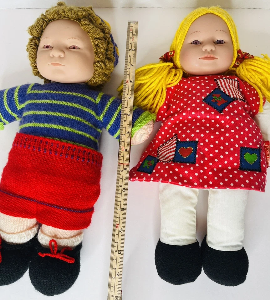 (2) Anne Geddes 15” Tejido Pelo Rizado The Baby Doll Colección Unimax Niño y Niña Foto 4 de 4