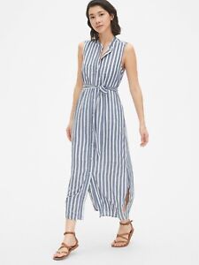 sleeveless maxi shirt dress