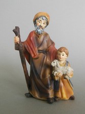 Hirte Mann mit Kind Opa mit Kind für Krippenfiguren Größe 11 cm