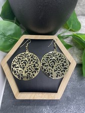 2.5  Gold-tone Lightweight Layered Dangle Earring Set New Free Ship B4128