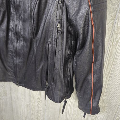 Harley Davidson Womens ECLIPSE Waterproof Reflective Leather Jacket 1W Plus - Picture 3 of 12