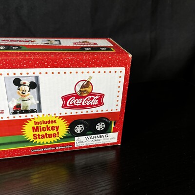 【美品レア・ヴィンテージ】コカコーラ ミッキー75周年トラック 2004年製 Disney Mickey Mouse Coke Co ca Cola 2004 Semi Truck Figurine Light