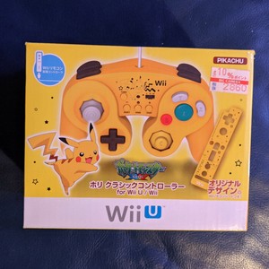 Hori Pikachu Wii Wii U Yellow Gamecube Style Controller Japanese Release Boxed Ebay