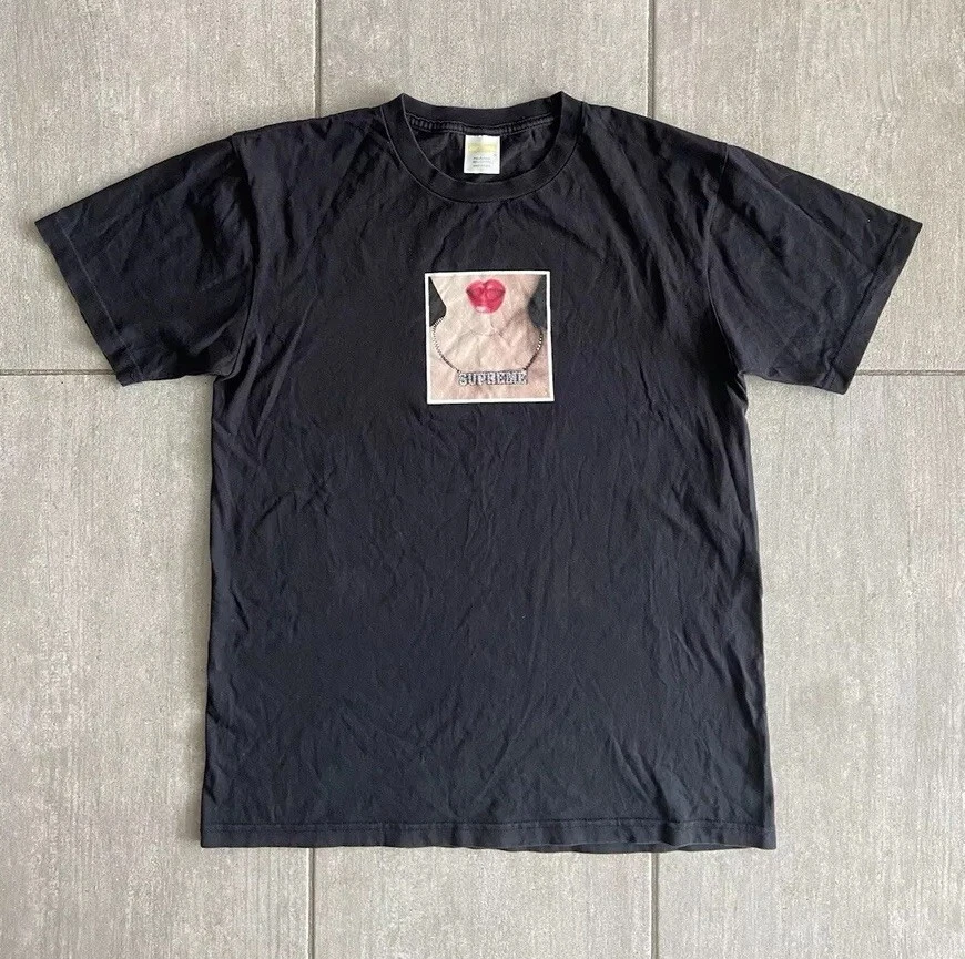 Supreme Red Cherry Lips Tshirt Shirt Size Medium Made In USA Y2K