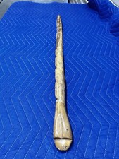 SNAKE WALKING STICK CANE Vintage Hand Carved Winding Snake 34  Handmade