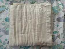 Vintage Queen Chatham Woolen Mills White Acrylic Blanket