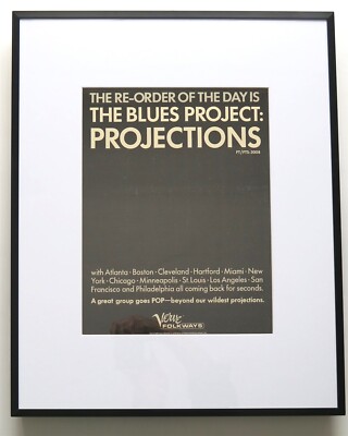 The Blues Project Projections 1966 ad poster framed 42x52cm FREE SHIPPING 