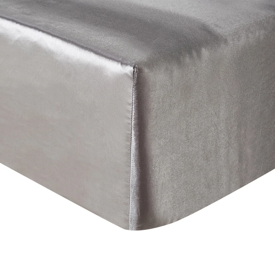 3/4 Pcs Satin Silk Sheet Set Deep Pocket Fitted Bed Sheet Flat Sheet Pillowcase - Image 4 of 4