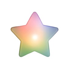 Flashing Multicolor Star Clip on Body Light Badge