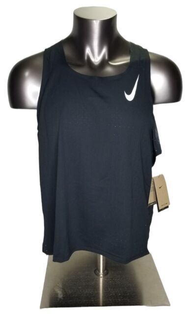 Nike Aeroswift Men's Running Singlet Tank Top - Black, Size