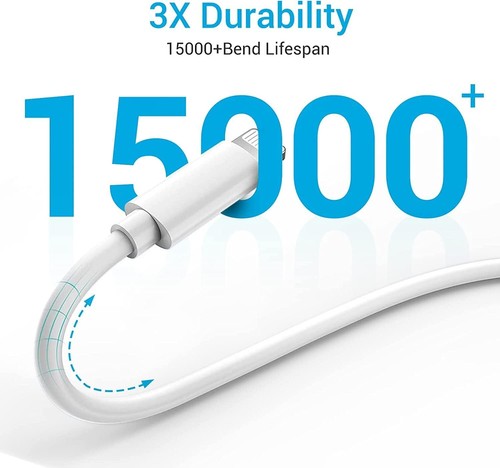 3 Pack USB C to 8Pin Cable 3/6/10ft PD Fast Charging Cord for iPhone 14 13/12/11 - Picture 18 of 26