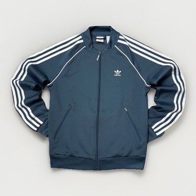 Adidas Originals SST Trainingsjacke Blau Petrol Grau Trefoil Größe XS S (D 34)