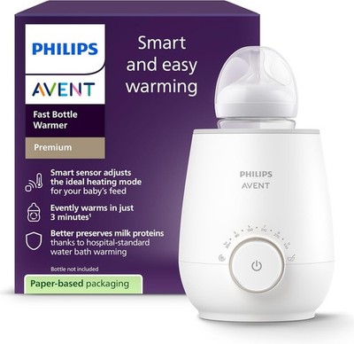 Philips Avent Schneller Flaschenwärmer mit intelligenter Temperaturregelung, Reinweiß