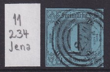 Altdeutschland Thurn und Taxis Mi.-Nr. 11 mit Vierring-O 234 Jena