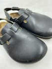 Birkenstock Black Leather Clogs Slip-On W 5.5 — photo 4