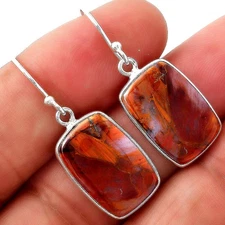 Natural Pietersite - Namibia 925 Sterling Silver Earrings Jewelry E-1001