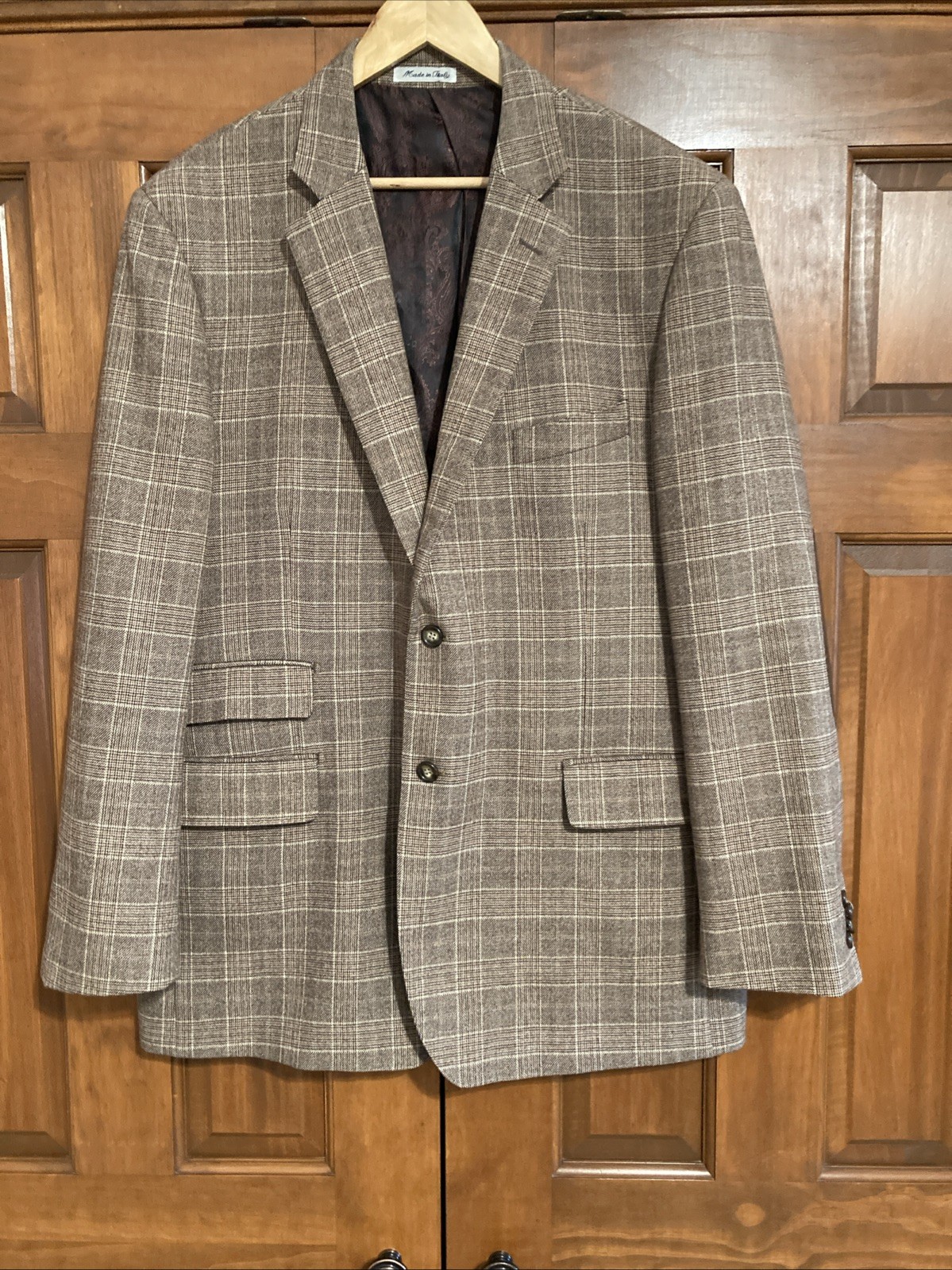 Sartoria Tosi Mens Size 46L Wool Super 150’s Jacket Blazer Hand Made In Italy