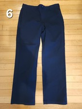 Cat Jack Boys Straight Navy Twill Pants Regular Fit Button Zip - Sz 16 Husky