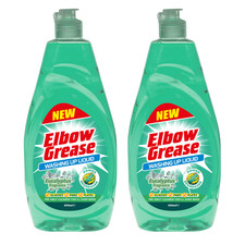 2X Elbow Grease Washing Up Liquid, Eucalyptus Fresh 600ml Power Degreaser 5.41 per litre