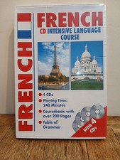 French 4 CD Intensive Language Course Book Grammar Guide Lessons France Great