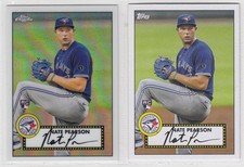 2 * NATE PEARSON * 2021 TOPPS REDUX 1952 CHROME REFRACTOR HOLO BASE RC 