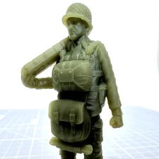 World War 2 American Airborne Paratrooper Toy Soldier 3D Resin 1/32 WW2 Figure
