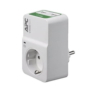 APC Essential SurgeArrest PM1WU2-GR Überspannungsschutz 918J 1AC 2USB Weiß